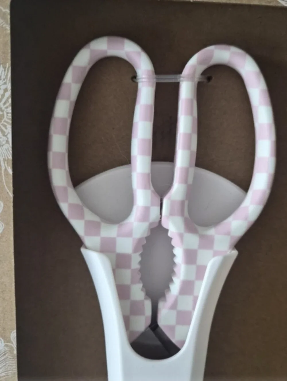 Mackenzie-Childs Pink Check Kitchen Shears
